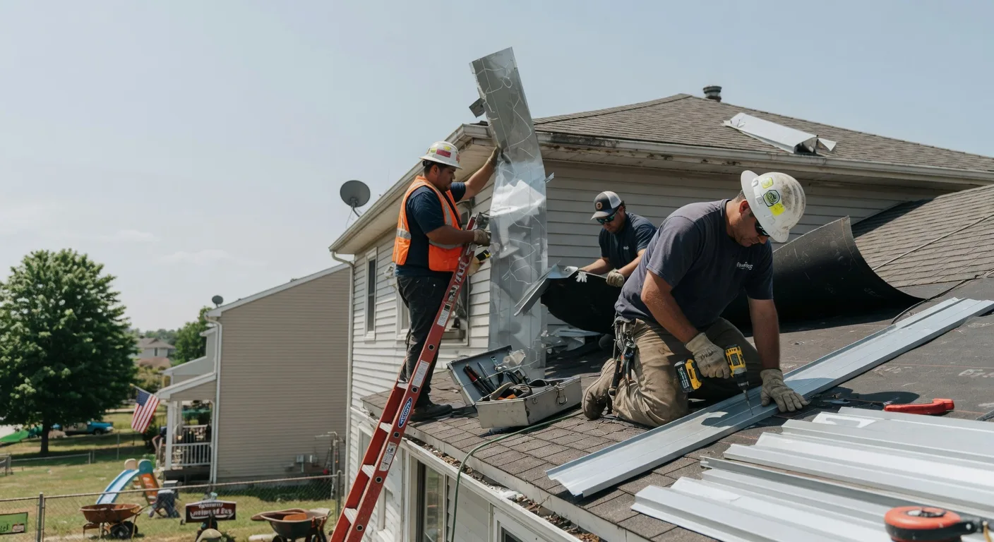 Storm Damage Metal Roof Repair in Swanville, MN